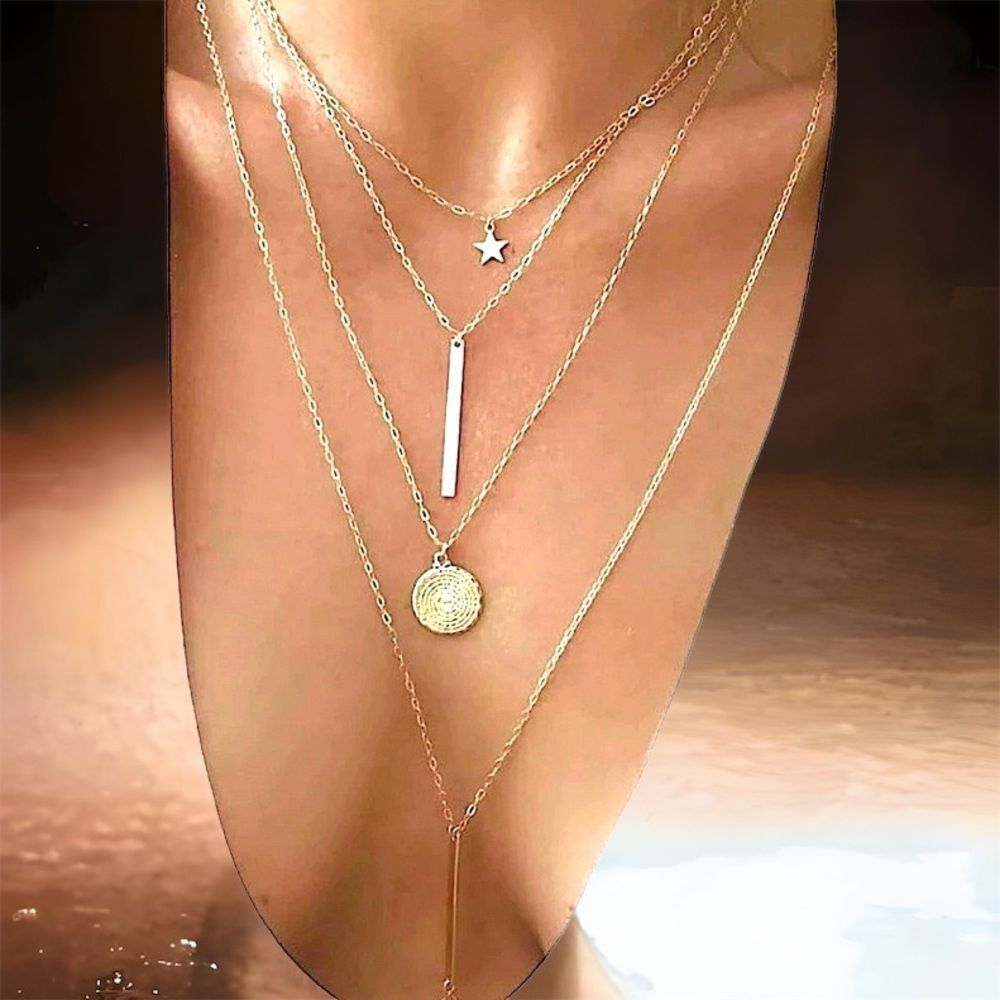 4-Strand Layered Necklace - HOT! - Picture 4 of 7